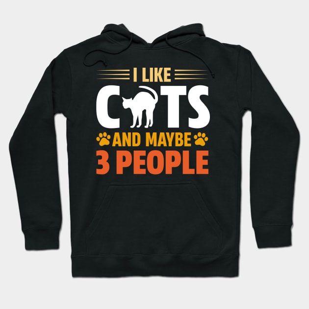 I Like Cats Hoodie by Maison de Kitsch